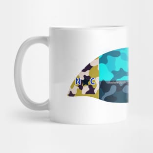 Aqua Camo NC Flag Redfish Tail Mug